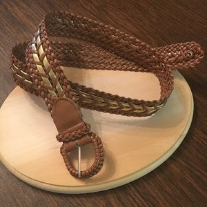 Tan Brown and Gold Belt